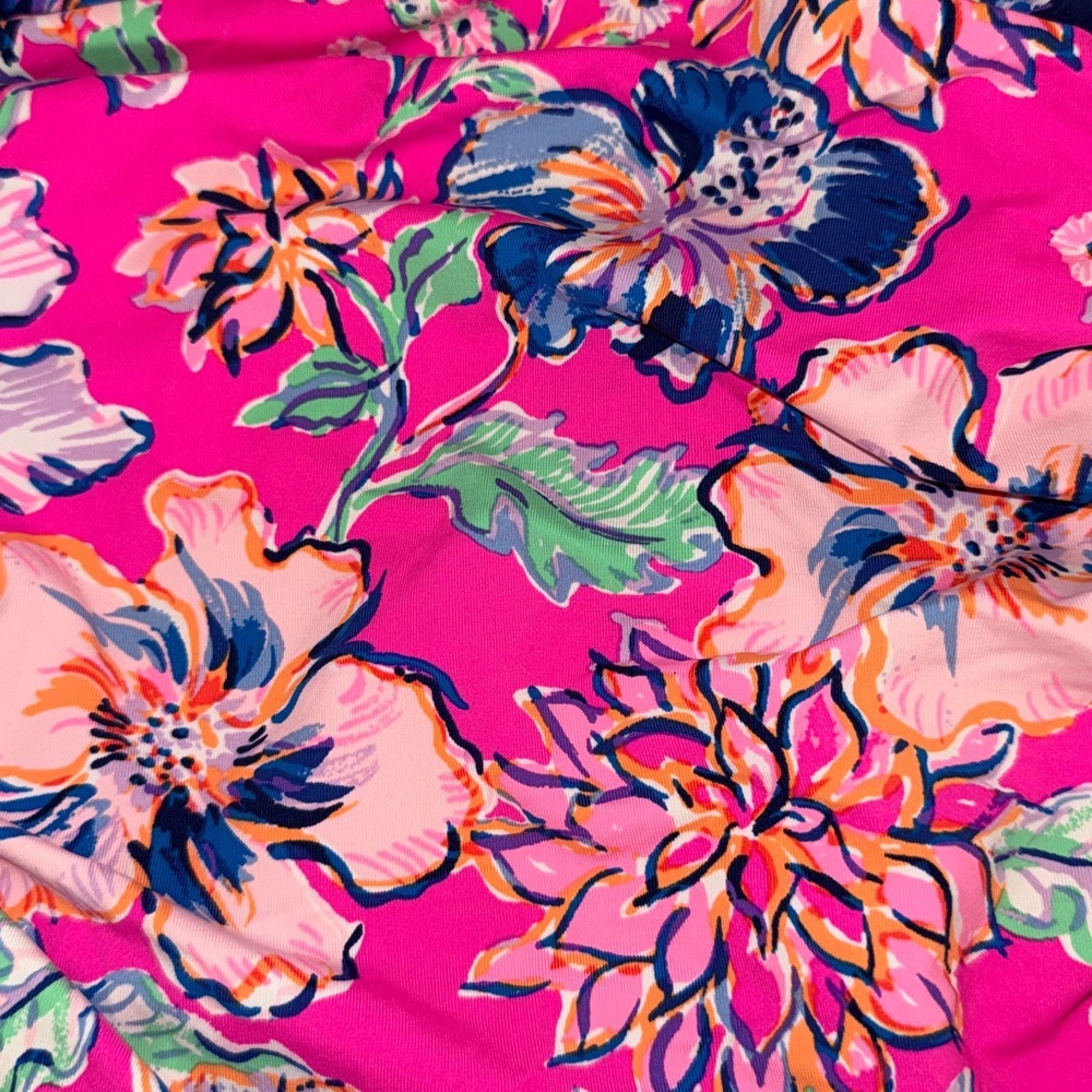 Lilly Pulitzer Flamenco Floral strapless bathing suit - sz 6 - Picture 6 of 7